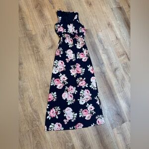 Three Hearts Floral - Floral Maxi Dress